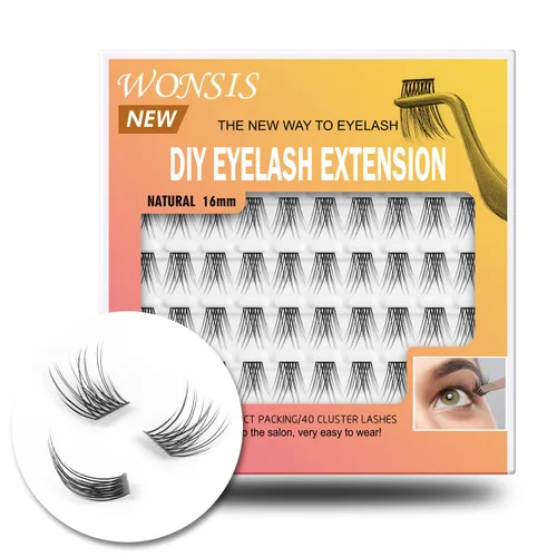 Vista 7 de Extensiones de pestañas en racimo de pestañas, pestañas individuales reutilizables, extensiones de pestañas individuales naturales para extensiones
