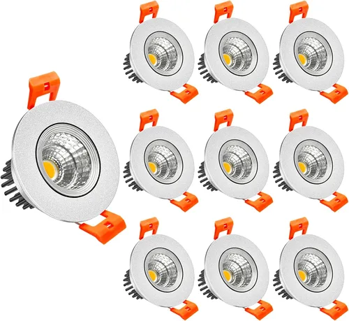 Vista 9 de LightingWill Downlight LED regulable de 2 pulgadas, luz de techo empotrable COB de 3 W, blanco ultra cálido 2700 K, CRI80, equivalente a bombillas