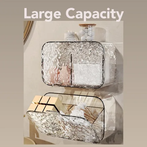 Vista 3 de Organizador de baño, organizador de ducha con tapa, adhesivo para almacenamiento de ducha, estante de ducha de plástico, estante de ducha multiusos