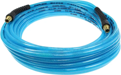 Vista 16 de Coilhose Pneumatics PFE60254TY Flexeel Manguera de aire de poliuretano reforzado, 3/8" diámetro interior, 25' de longitud con (2) accesorios