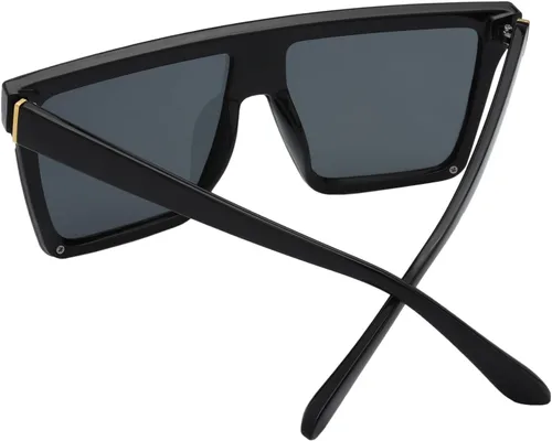 Vista 11 de The Fresh Gafas de sol cuadradas de una pieza con parte superior plana, lentes siameses