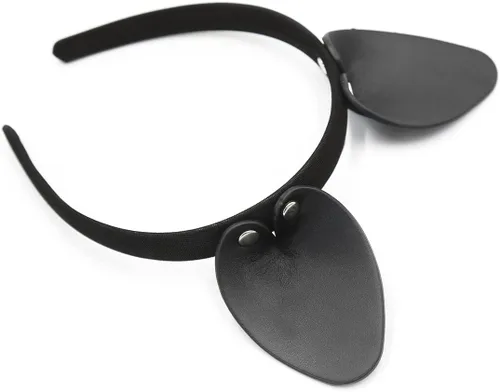 Vista 3 de Diadema de oreja de murciélago negra para niñas y niños, accesorio de disfraz de Halloween