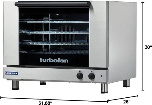 Vista 2 de Moffat Horno de convección del acero inoxidable E28M4, cubierta completa eléctrica 208v/60/1-ph del tamaño 1