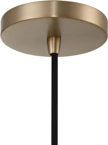 Vista 7 de Atwood - Lámpara de techo moderna minimalista de cristal y metal, bronce cepillado