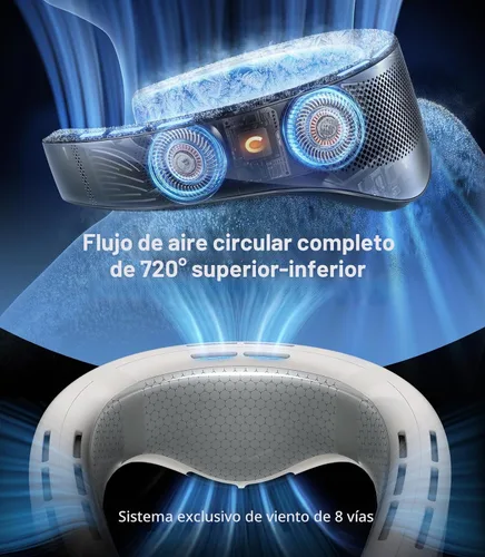 Vista 6 de TORRAS COOLiFY Cyber・2025 - Aire Acondicionado de Cuello con IA Insignia, Ventilador Portátil de Cuello de Enfriamiento Inmersivo Definitivo 【N.º 1