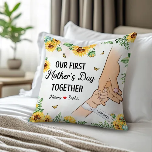 Vista 6 de Hyturtle Personalized Best Mom Pillow with Insert – Custom Gift for Mother from Daughter Son – Inspirational Cushion for Birthday, Christmas, Mom