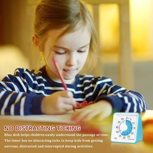 Vista 4 de Temporizador visual de 60 minutos para niños, herramienta de gestión del tiempo, temporizador de estudio para el aula, temporizador silencioso