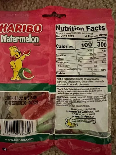 Vista 4 de Haribo Sandía 3.1 oz (paquete de 4)