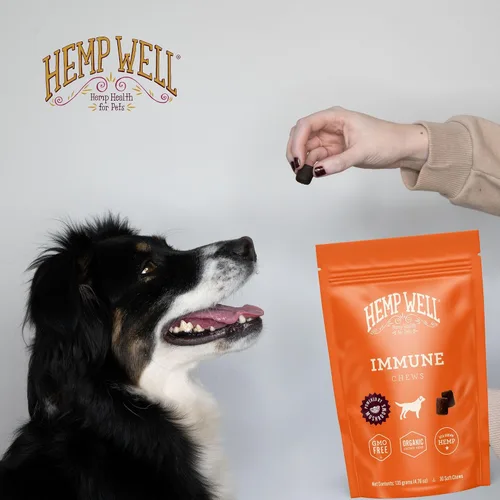 Vista 6 de Hemp Well Masticables suaves para perros de apoyo inmunológico: apoya un sistema inmunológico saludable para perros, de origen orgánico
