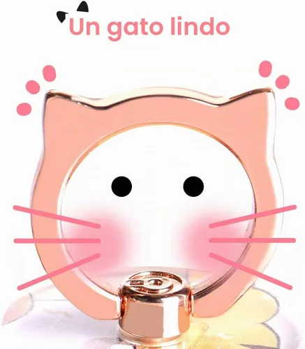 Vista 4 de Soporte de Anillo para Teléfono Gato - EI Sonador Soporte Transparente para Anillo de Teléfono Claro Soporte con Agarre de Dedo