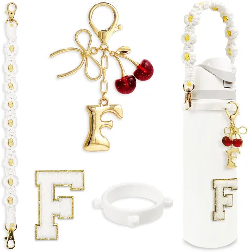 Vista 122 de Letter Handle Strap Accessories with Cute Initial Charm Compatible with Owala Water Bottle 24oz 32oz 40oz Owala Kids