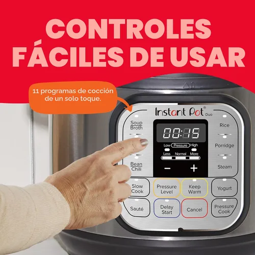 Vista 6 de Instant Pot IP-DUO60, 6cuartos/1000W - Olla a presión multifunción 7 en 1, Acero inoxidable y negro