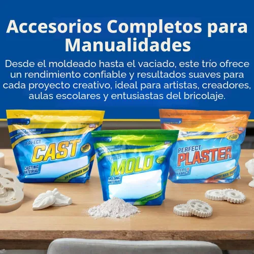 Vista 9 de Yeso perfecto para moldes de cerámica y cerámica, material en polvo no tóxico a base de agua para hacer moldes de bricolaje, losas de recuperación