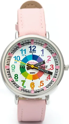 Vista 2 de Kiddus Educational Kids Watch for Children Boy and Girl. Analogue Time Teacher Wristwatch with Exercises. Japanese Quartz Movement. Easy to Read and