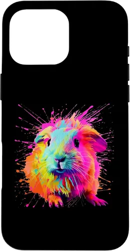 Vista 19 de Splash Paint Guinea Pig Furry Potato Lovers Case for iPhone 16