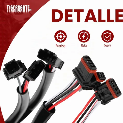 Vista 5 de Arnés de extensión de cableado de manubrio de 8 pulgadas con cable de circuito CAN para Harley Softails, Dynas, Touring y Sportsters