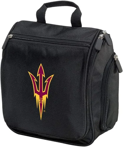Vista 2 de Bolsa de aseo ASU o kit de afeitado de la Universidad Estatal de Arizona Bolsa de viaje colgante, Gris