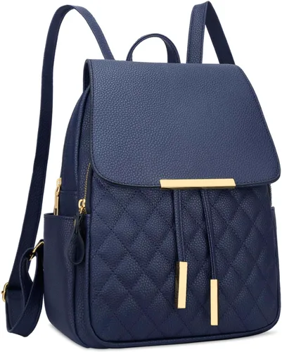 Vista 25 de KKXIU - Mochila de cuero de moda para mujeres y damas, bolsa de viaje y para el día, con correa para los hombros, A-Negro, Mediana, Mochila