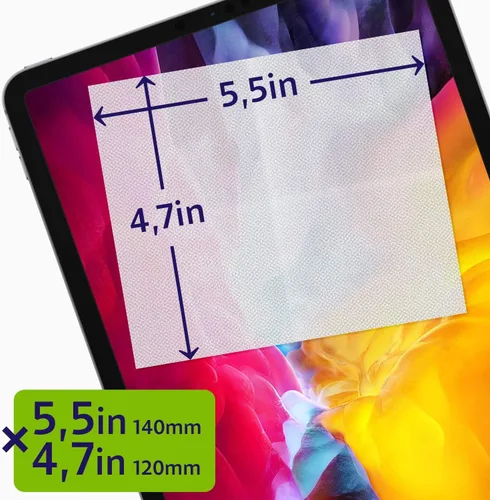 Vista 5 de MAXI CLEAN Paquete de 440 toallitas para lentes de anteojos prehumedecidas, envueltas individualmente, limpieza sin rayas para anteojos y pantallas