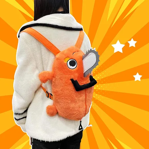 Vista 5 de Roffatide Mochila de anime para cachorros, mochila naranja de dibujos animados para mujeres y hombres, bolsa Kawaii JK de Lolita, regalos