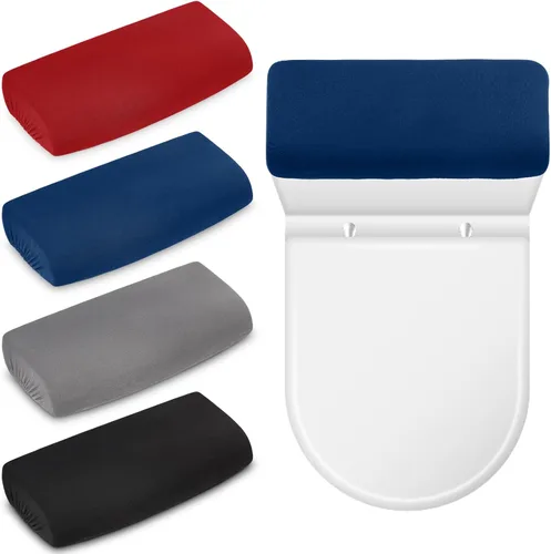 Vista 7 de Hoolerry 4 Piezas Cubierta de Tapa de Tanque de Inodoro Universal Cubierta Trasera de Tanque de Inodoro Suave y Absorbente de Repuesto con Parte