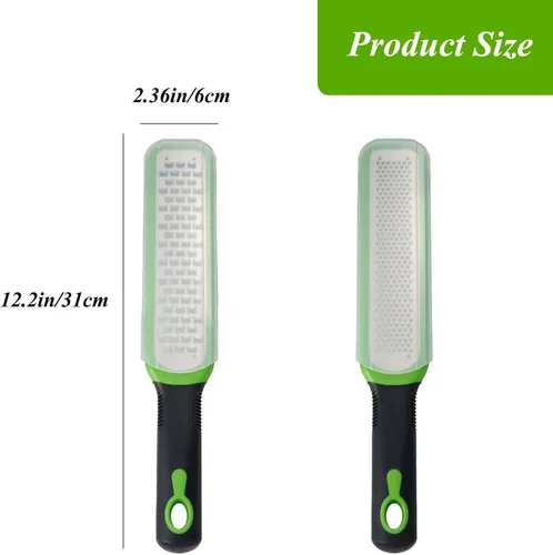 Vista 2 de Zester - Juego de 2 ralladores de queso para cocina, herramienta de limón Zester, rallador de ajo, rallador de jengibre, rallador de alimentos