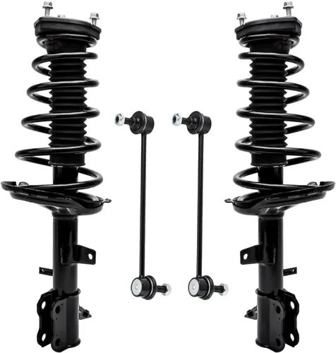 Vista 101 de Detroit Axle - Kit de 4 piezas RWD Puntales Delanteros Barras Estabilizadoras para Ford F-150 2021 2022 2023 2024, 2 Puntales con Resorte Helicoidal