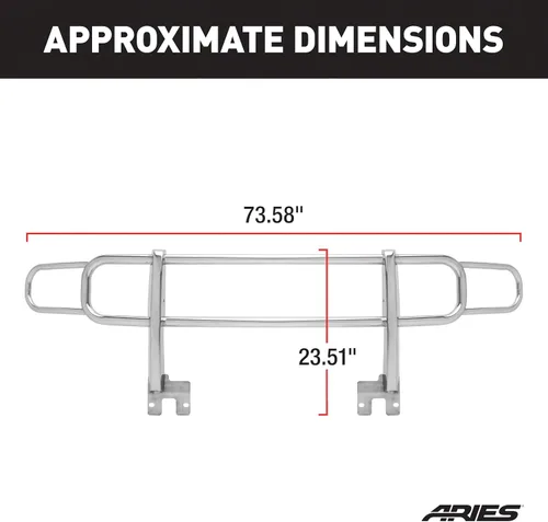 Vista 3 de ARIES 4077-2 - Rejilla de acero inoxidable pulido para parrilla para Hummer (3.81 cm)