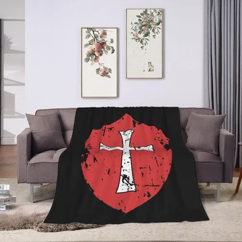 Vista 8 de Crusader Knights Templar Cross - Manta térmica, ligera, súper suave y cálida para todas las estaciones, para sofás