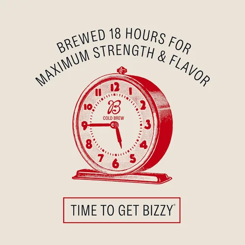 Vista 11 de Bizzy Cold Brew Café orgánico sin azúcar, 48 onzas, rojo, tostado medio, 48 onzas líquidas