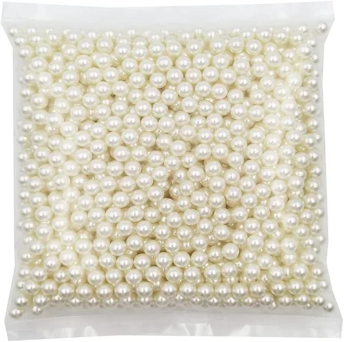 Vista 28 de INSPIRELLE 2600 perlas de imitación de ABS negras sin perforar para rellenos de jarrón, cuentas de maquillaje sin agujero de 0.236 pulgadas