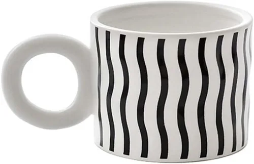Vista 15 de Taza de café de cerámica formada murciélago creativo, tazas de agua con diseños peculiares, tazas de té de moda (murciélago)