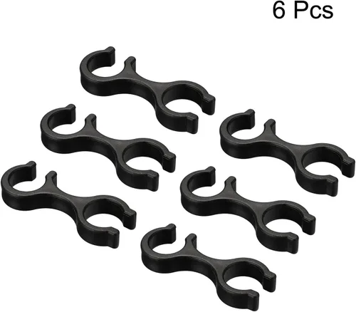Vista 3 de PATIKIL Clips para bastón de trekking, 6 piezas, accesorios para bastón de pie, conector de hebilla de doble varilla para senderismo al aire libre