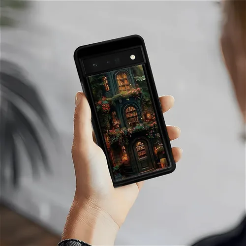 Vista 594 de Compatible con Google Pixel 4A 5G Mobile Case Creative Acrylic Panel trasero Silicona Protección Grip especialmente diseñado para Google Pixel 4A 5G