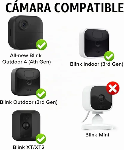 Vista 3 de Paquete de 3 cargadores de panel solar compatibles con Blink Outdoor 4 (4ª generación)/(3ª generación) y Blink XT2/XT, IP66 resistente a