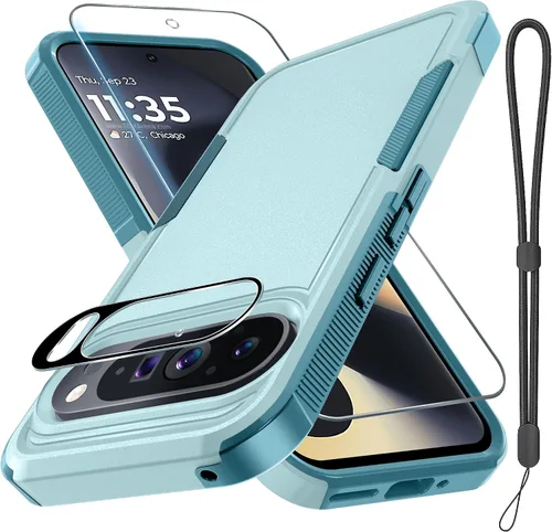 Vista 38 de Funda para Google Pixel 7A, Funda Protectora de Teléfono de Cuerpo Completo Resistente de Trabajo Pesado Robusta a Prueba de Golpes con Correa