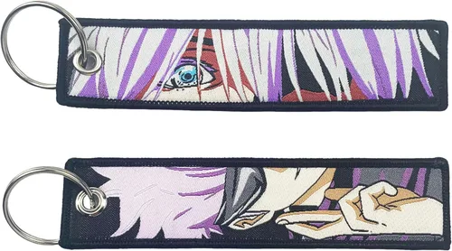 Vista 21 de 1 Pack Anime Etiqueta de Llavero Jet Etiqueta de Llavero Dibujos Animados Bordados con Llavero para Motocicletas Accesorios de Coche
