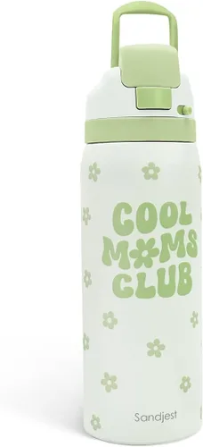 Vista 42 de Botella de agua de acero inoxidable con bandera estadounidense, aislada al vacío, tapa de botón, 32 onzas, regalos para patriota 4 de julio