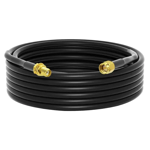 Vista 6 de onelinkmore Cable de extensión RG58 SMA de 3 pies, macho a hembra, 50 ohmios RF