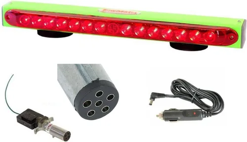 Vista 4 de Barra de luz de remolque inalámbrica Lime Light de 22'' con transmisor plano de 4 pines