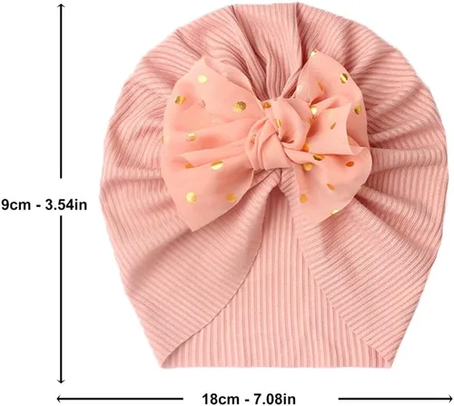 Vista 4 de 11 sombreros turbantes para bebé, turbante con lazo, sombrero de hospital infantil para niños pequeños de 0 a 4 años, Juego de 11 piezas