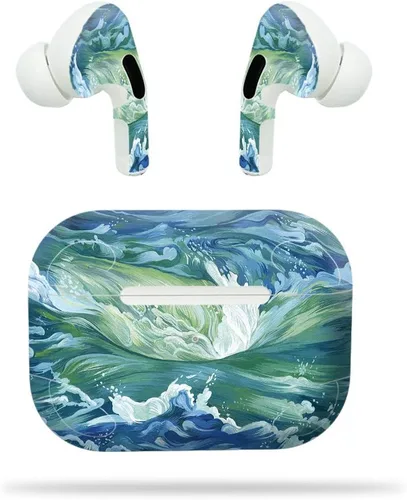 Vista 3 de MightySkins - Compatible con Apple AirPods Pro - Acid Trippy Funda protectora de vinilo duradera y única Fácil de aplicar, quitar y cambiar