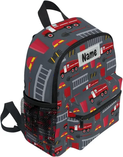 Vista 2 de Mochilas personalizadas para niños, Camión de bomberos, Mochilas Daypack