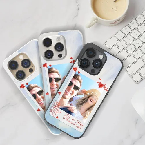 Vista 7 de Fundas de teléfono personalizadas Red Love You Imágenes empalmadas para iPhone 5 6 7 8 11 12 13 14 15 16 Pro Max Plus Mini X para Samsung S21 S22