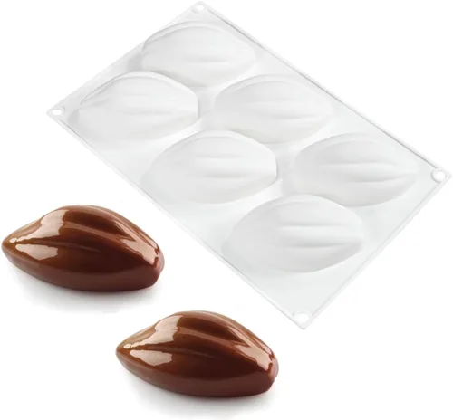 Vista 4 de Moldes de silicona para chocolate para hornear, diseño de bayas occa de 6 cavidades, antiadherentes y flexibles, perfectos para chocolate, dulces