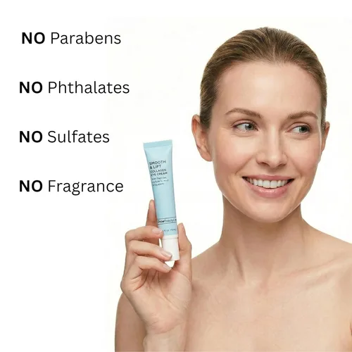 Vista 5 de Global Beauty Care Smooth & Lift Crema de ojos de colágeno – Tratamiento refinante debajo de los ojos para apoyar la elasticidad de la piel