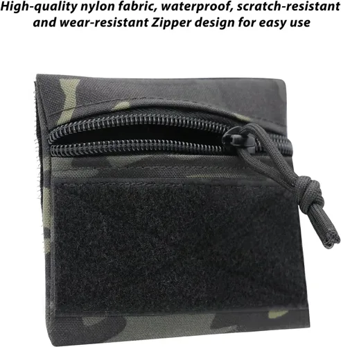 Vista 4 de Qavctw Tactical Admin Pouch Bag with Hook and Loop Tool Storage Bag Snack Pouch Candy Bag Hanging Pouches Backpack Accessory Pouch