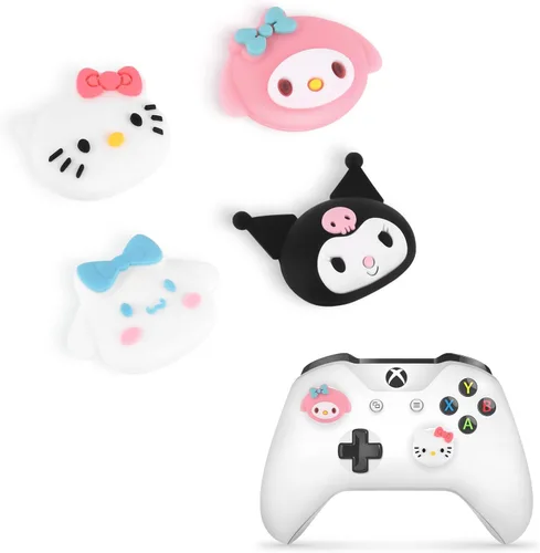 Vista 10 de DLseego Cute Rabbit - 4 tapas de agarre para el pulgar para Xbox One PS5 PlayStation4 DualSense Switch Pro Wireless Controller Steam Deck, tapa de M