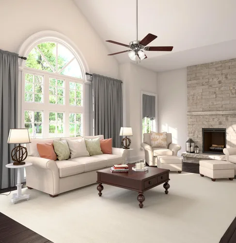 Vista 8 de Hunter Studio Series, Indoor, Ceiling Fan, Quiet, 52 inch, Brushed Nickel Níquel cepillado
