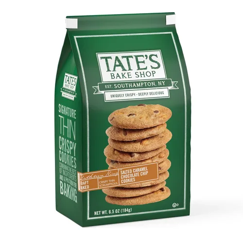 Vista 12 de Tate's Bake Shop Galletas saladas con chispas de chocolate con caramelo, 4 bolsas de 6.5 onzas